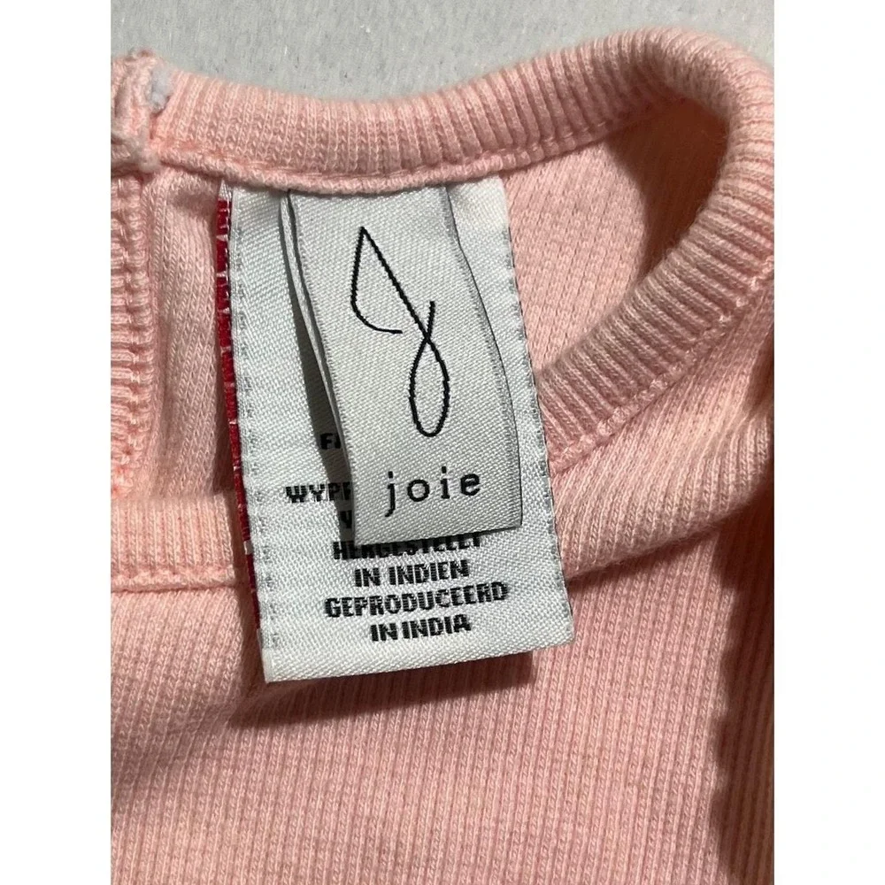 Joie Girls Peach Pink Flutter Sleeve Embroidered Scallop Hem Dress 3T